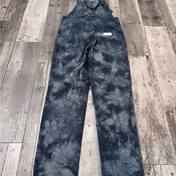 Anthropologie The Wanderer Tie Dye Overalls 27/4 Jumpsuit Blue Straight Leg NEW - Picture 10 of 10